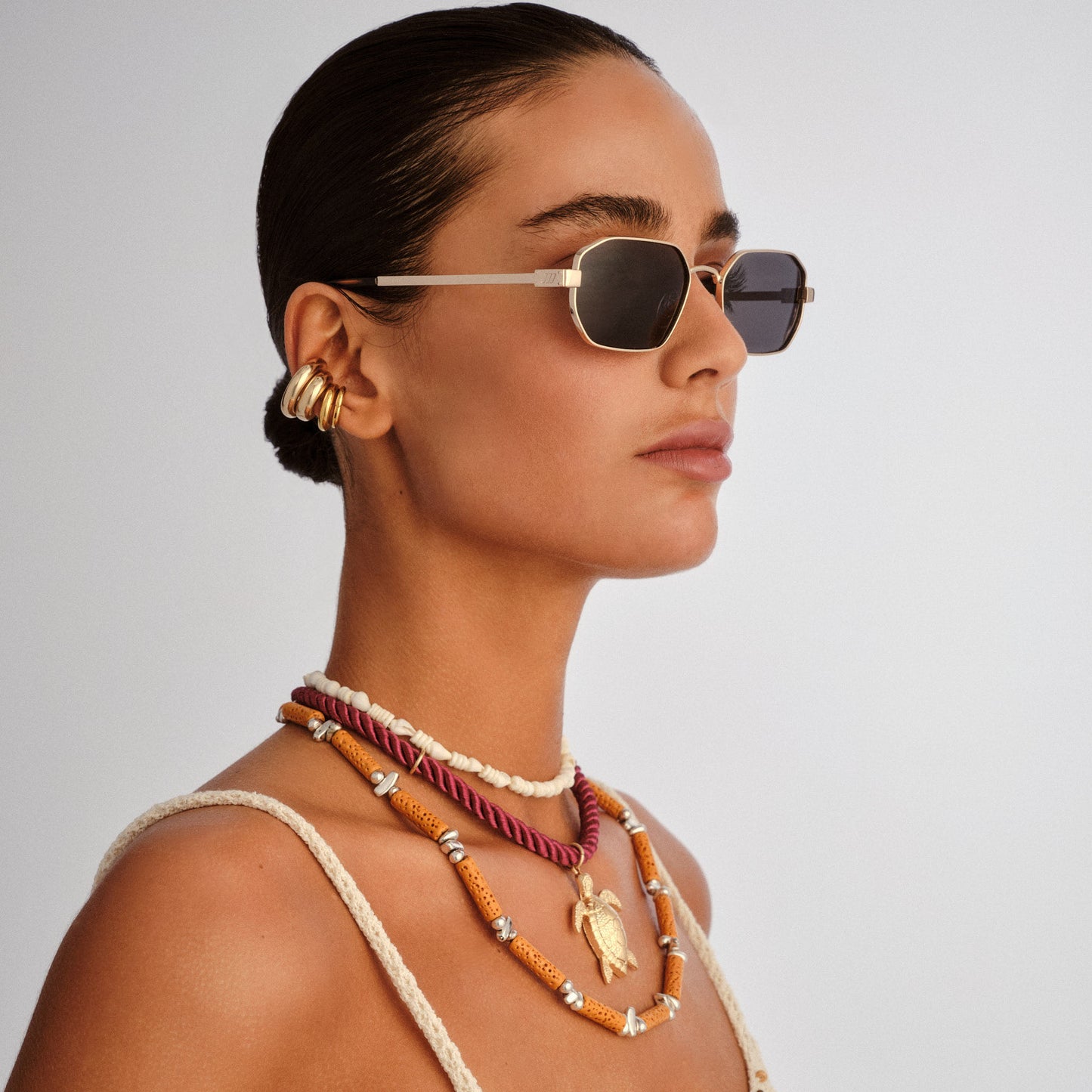 Le Specs Mythic Sunglasses | Gold Smoke Mono Polarized