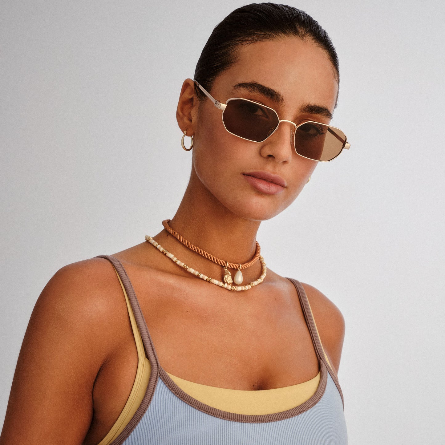 Le Specs Mythic Sunglasses | Gold Light Brown Mono