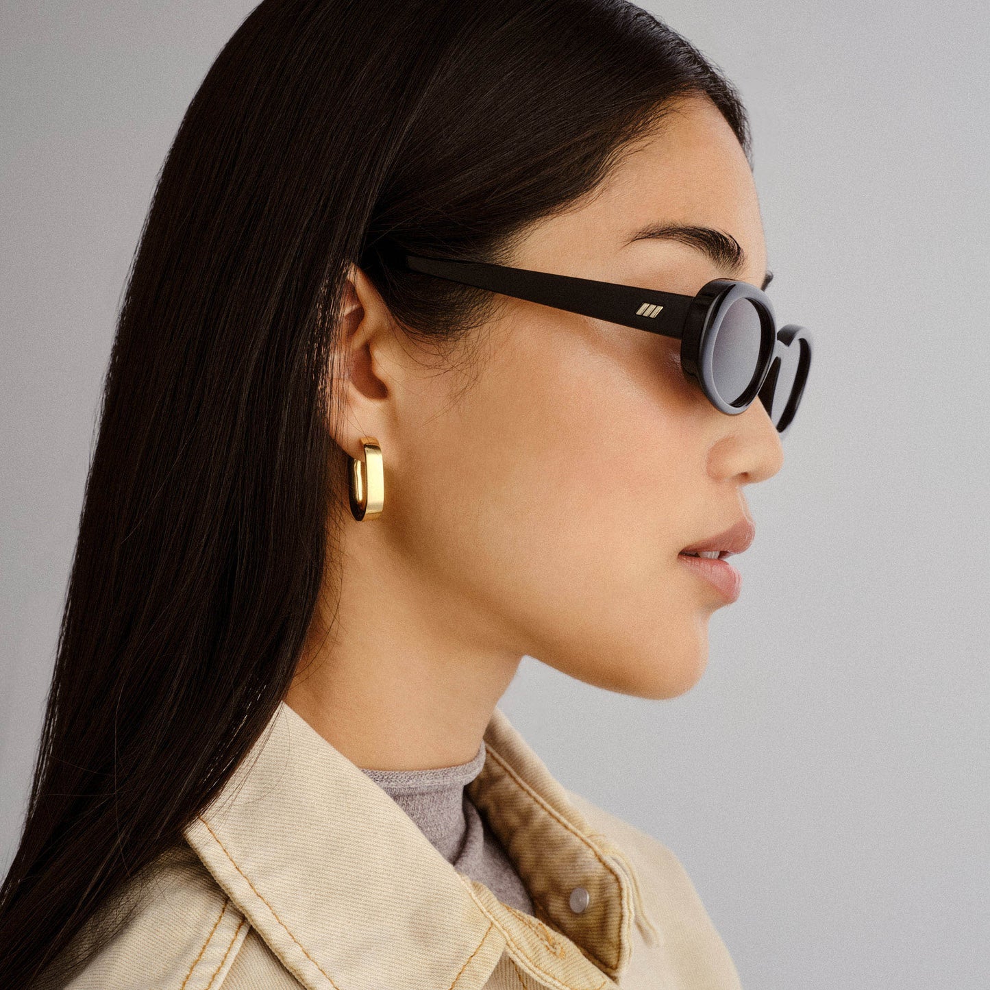 Le Specs Outta Love + Global Fit Sunglasses | Black Smoke Mono