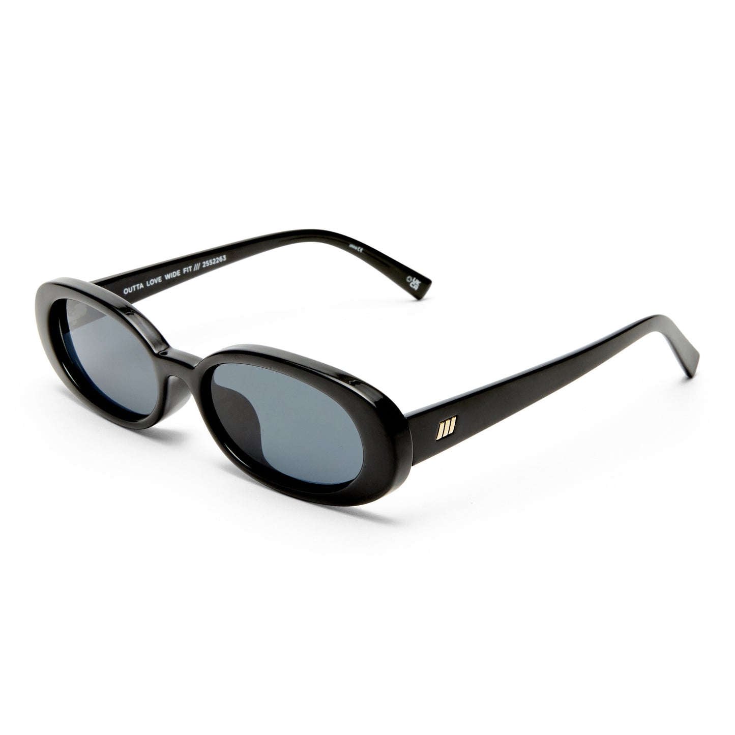Le Specs Outta Love + Global Fit Sunglasses | Black Smoke Mono