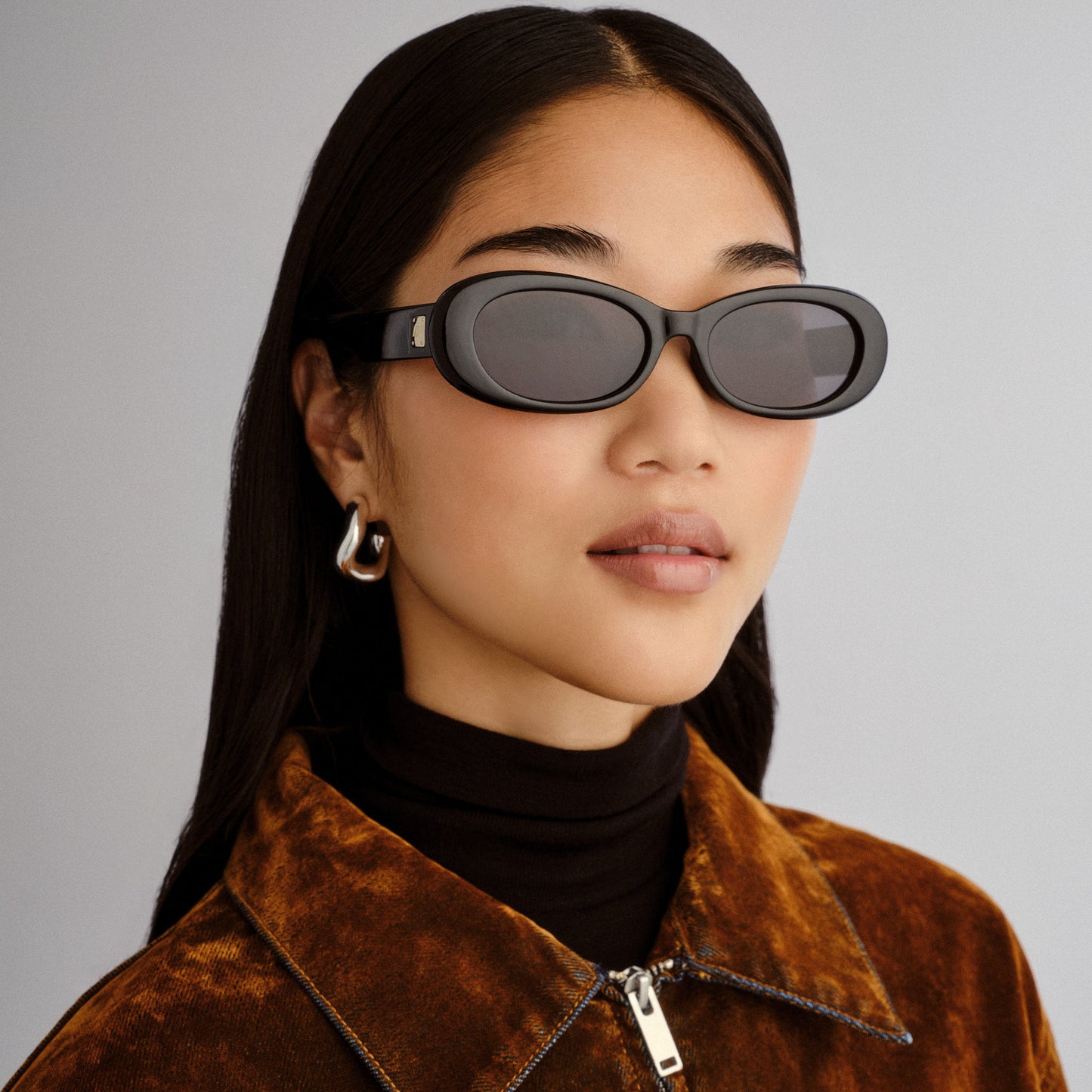 Le Specs Hey Ya! + Global Fit Sunglasses | Black Smoke Mono