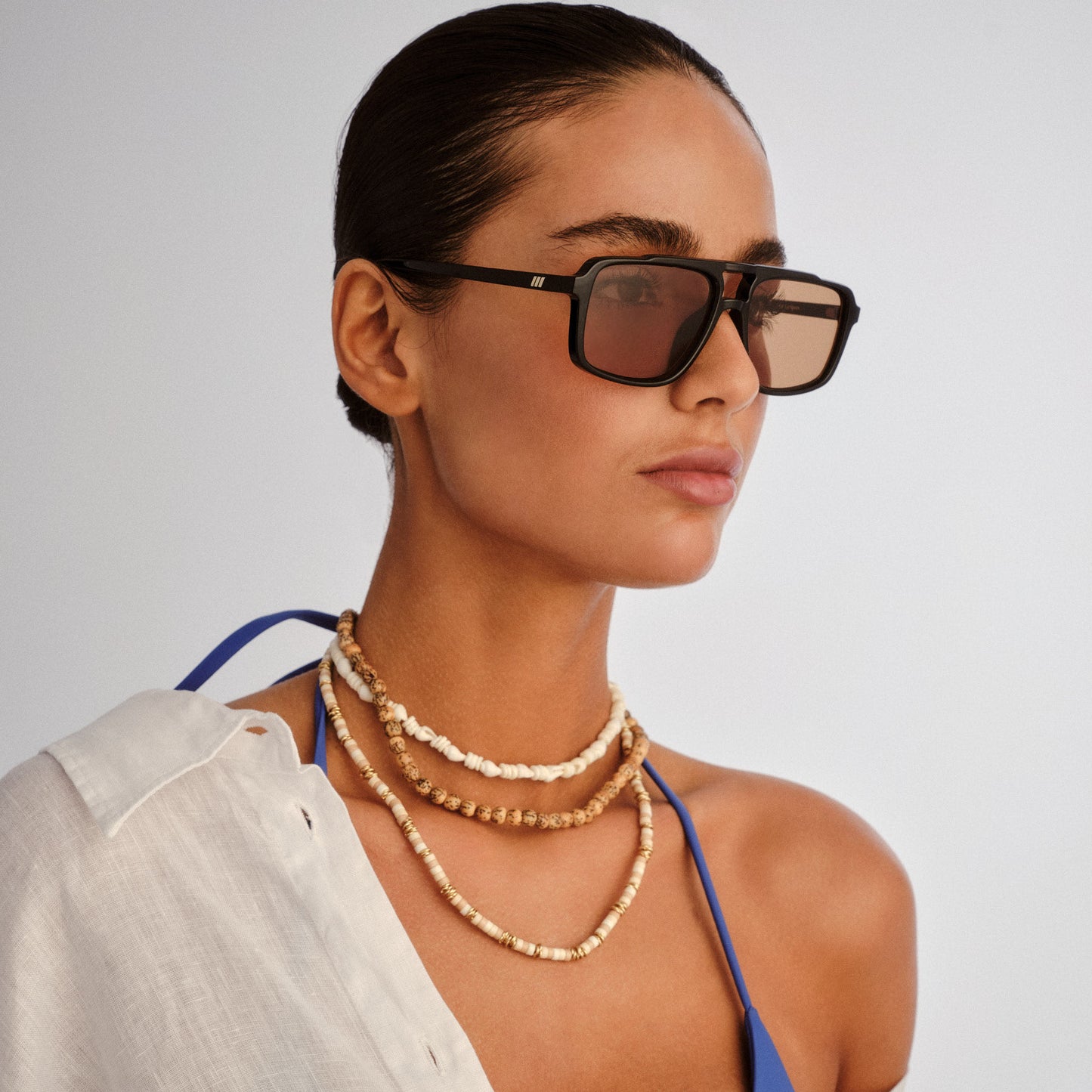 Le Specs Le Gars + Global Fit Sunglasses | Black Light Brown Mono