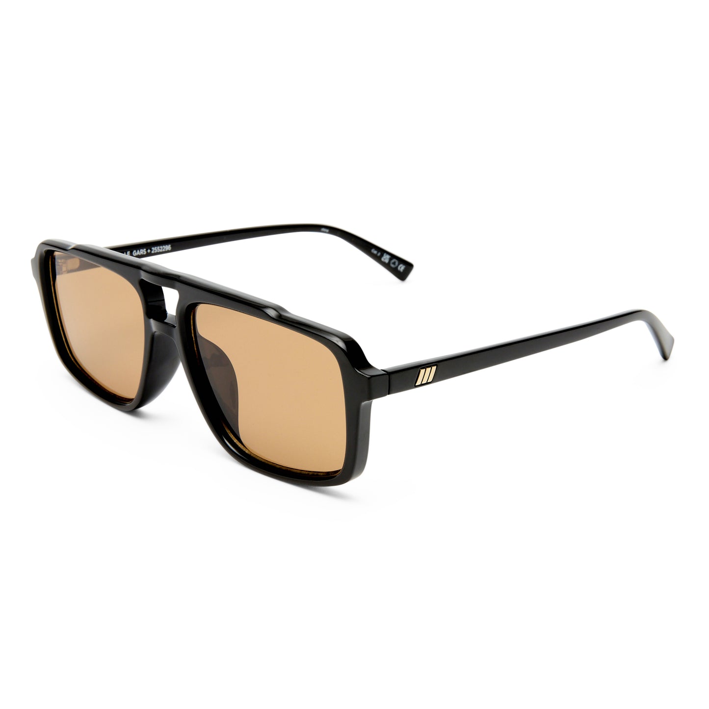 Le Specs Le Gars + Global Fit Sunglasses | Black Light Brown Mono