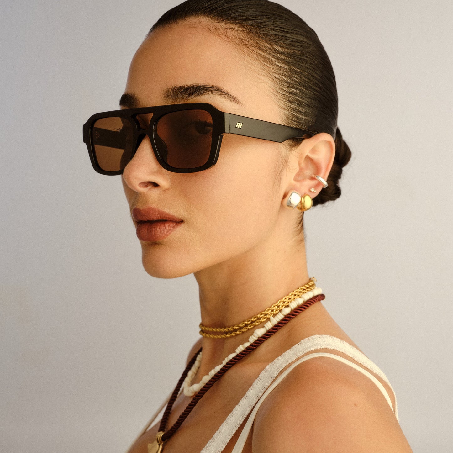 Le Specs Subzero + Global Fit Sunglasses | Black Brown Mono Polarized