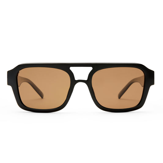 Le Specs Subzero + Global Fit Sunglasses | Black Brown Mono Polarized