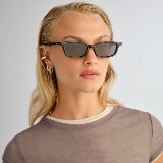 Le Specs Echelon + Global Fit Sunglasses | Black Smoke Mono