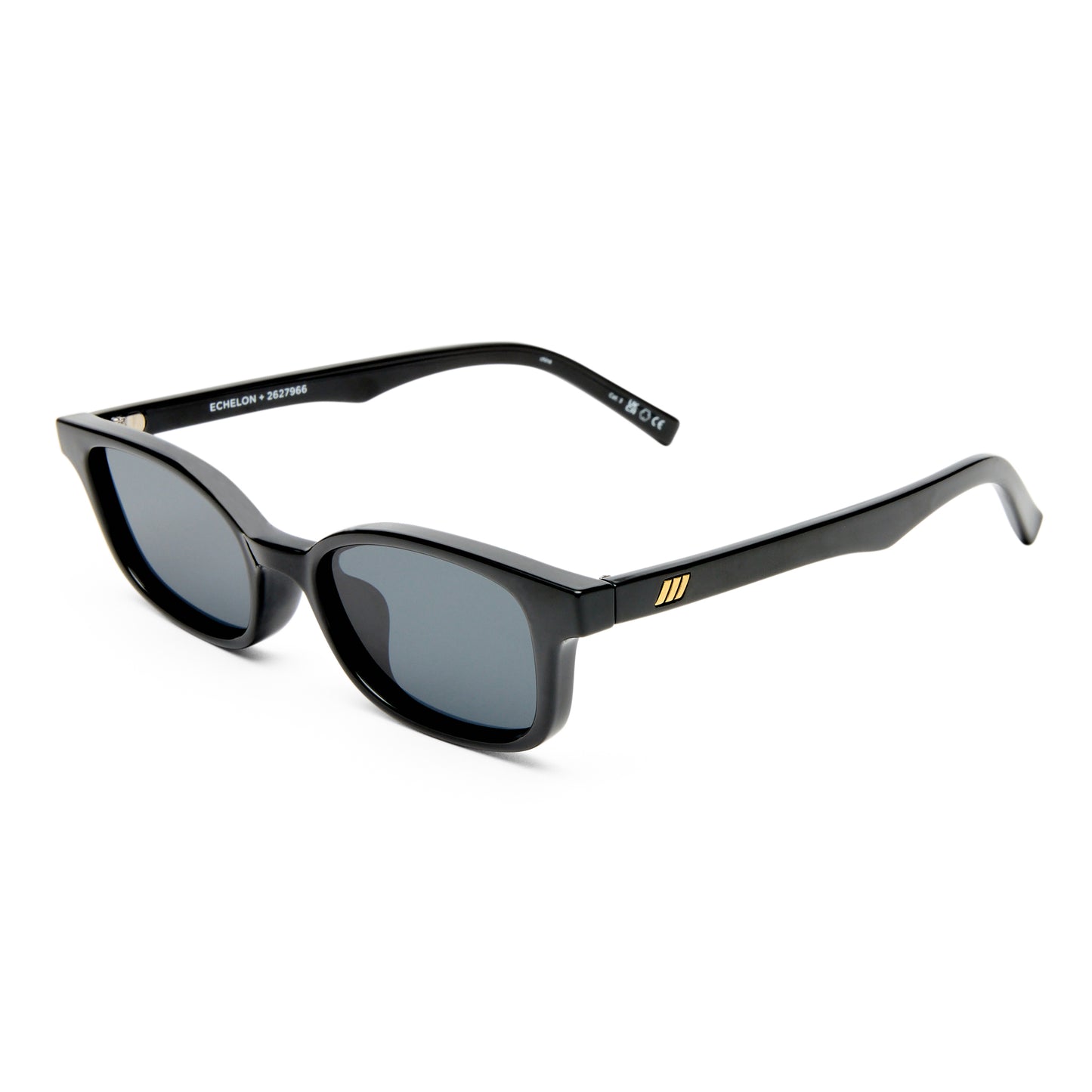 Le Specs Echelon + Global Fit Sunglasses | Black Smoke Mono
