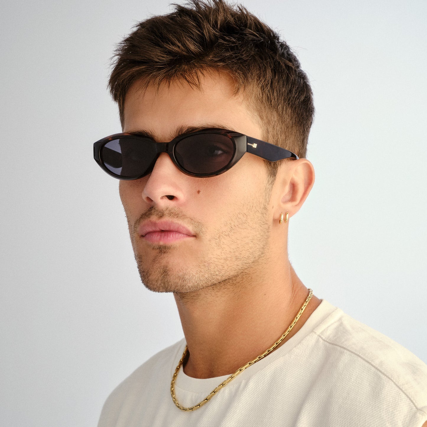 Le Specs Le Bijou + Global Fit Sunglasses | Dark Tort Smoke Mono