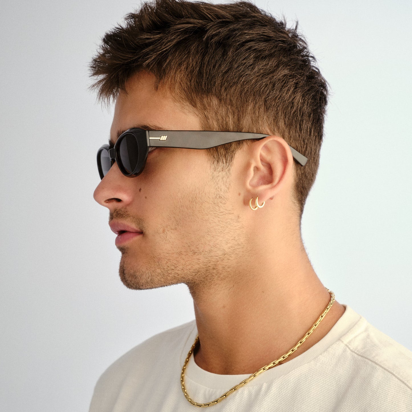 Le Specs Le Bijou + Global Fit Sunglasses | Dark Tort Smoke Mono