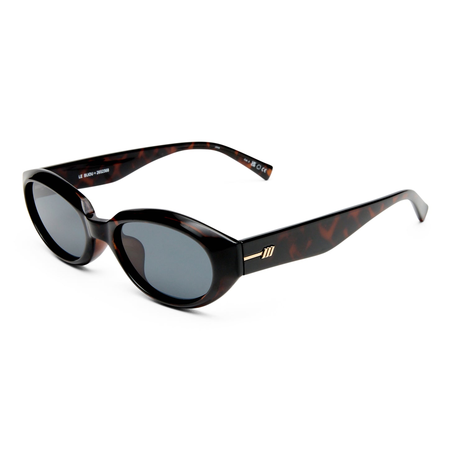 Le Specs Le Bijou + Global Fit Sunglasses | Dark Tort Smoke Mono