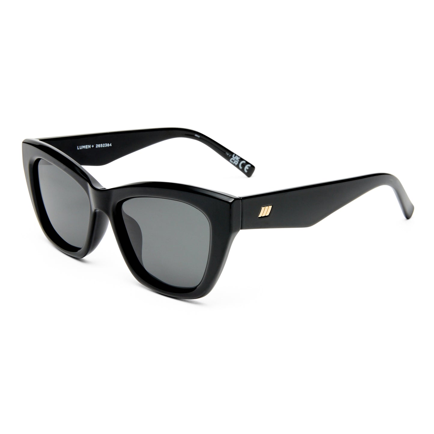 Le Specs Lumen + Global Fit Sunglasses | Black Smoke Mono Polarized