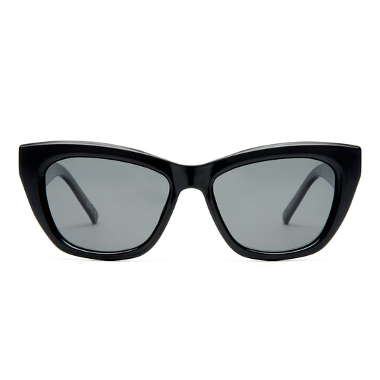 Le Specs Lumen + Global Fit Sunglasses | Black Smoke Mono Polarized
