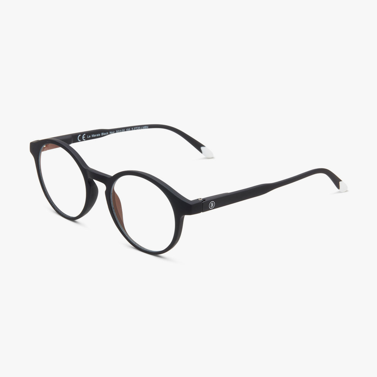 BARNER Le Marais - Matte Black Noir Blue Light Reading Glasses