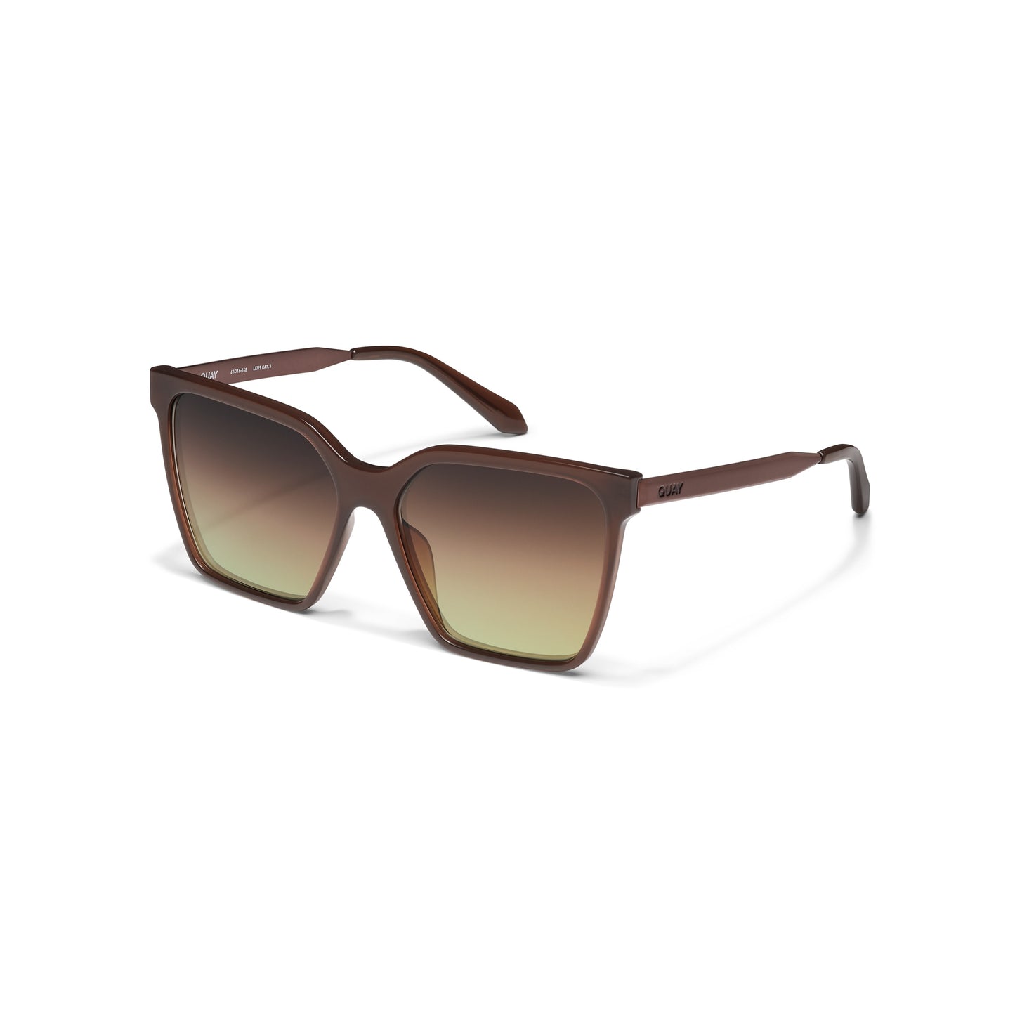 QUAY Level Up Remixed Sunglasses - Dark Brown/Bronze Glow
