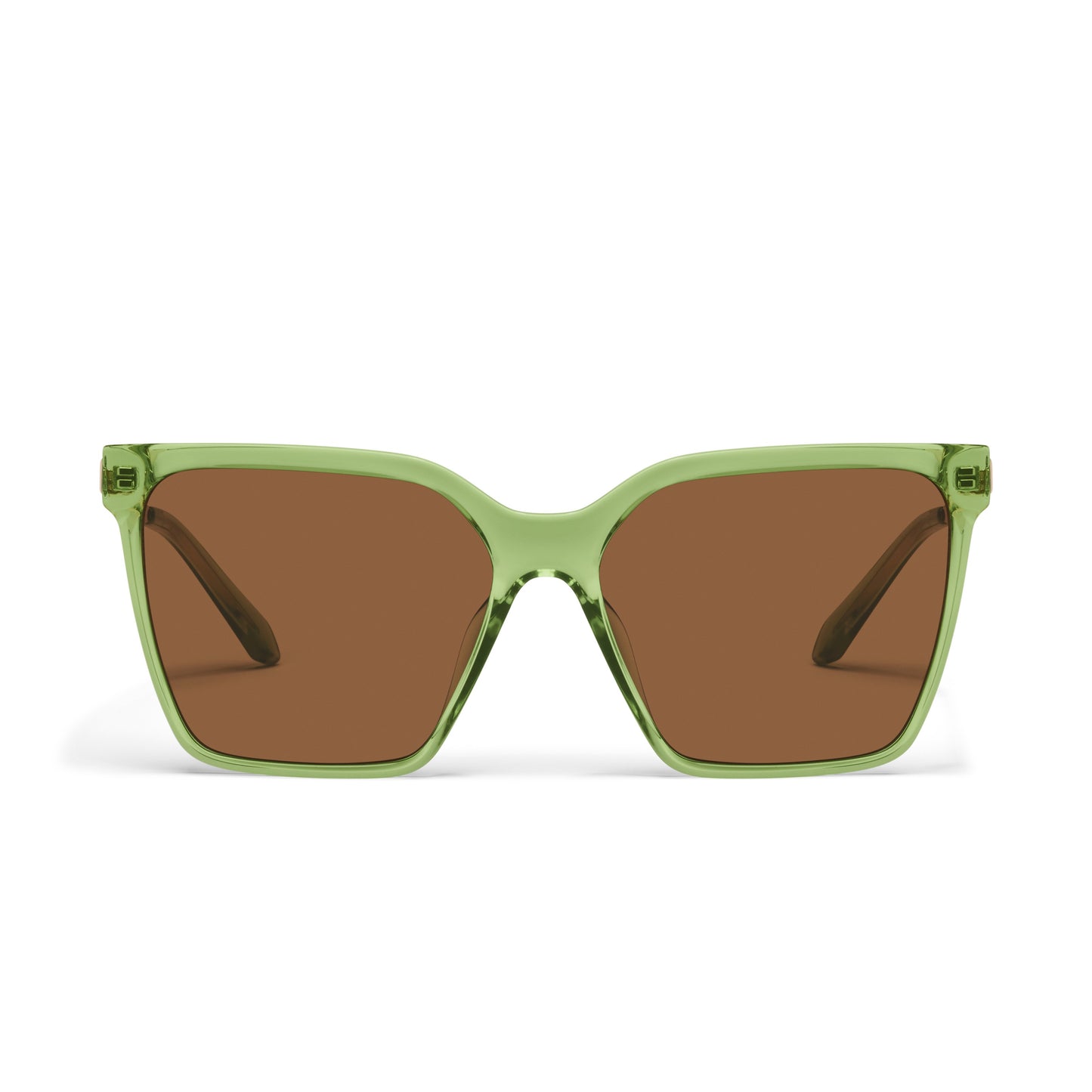 QUAY Level Up Remixed Sunglasses - Pistachio/Brown