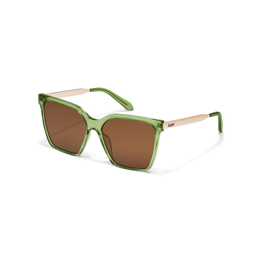 QUAY Level Up Remixed Sunglasses - Pistachio/Brown