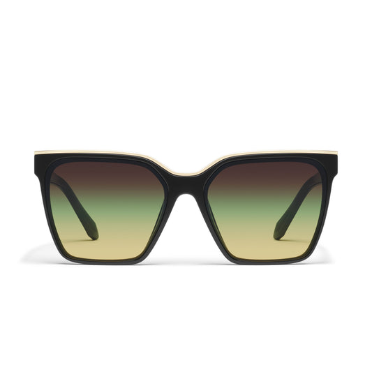 QUAY Level Up Sunglasses - Black/Pistachio Glow