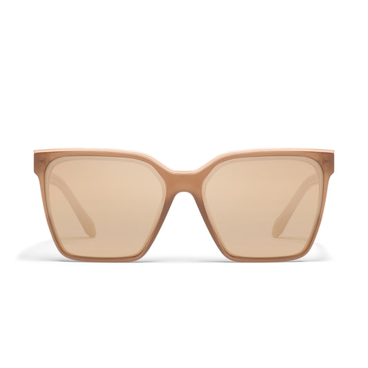 QUAY Level Up Sunglasses - Camel/Tan Rose