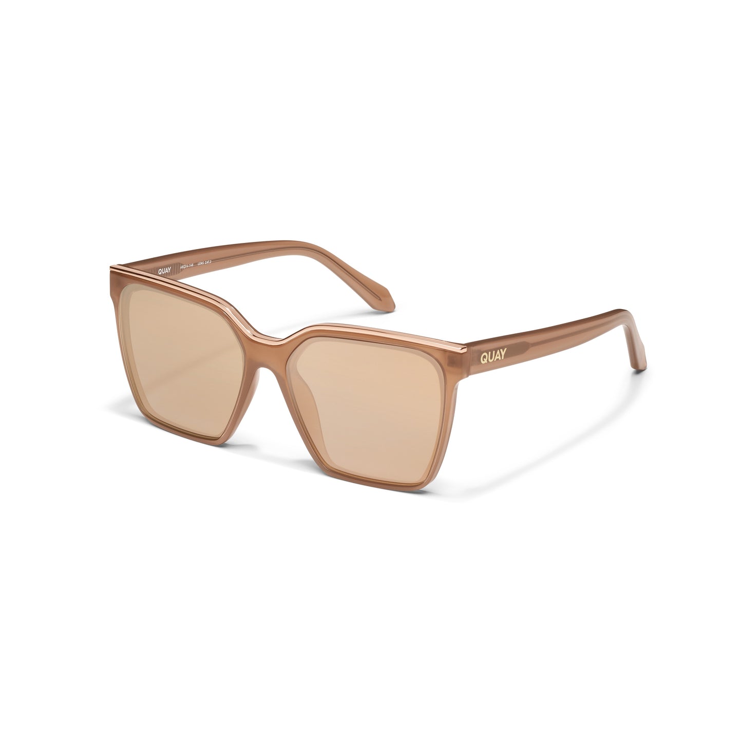 QUAY Level Up Sunglasses - Camel/Tan Rose