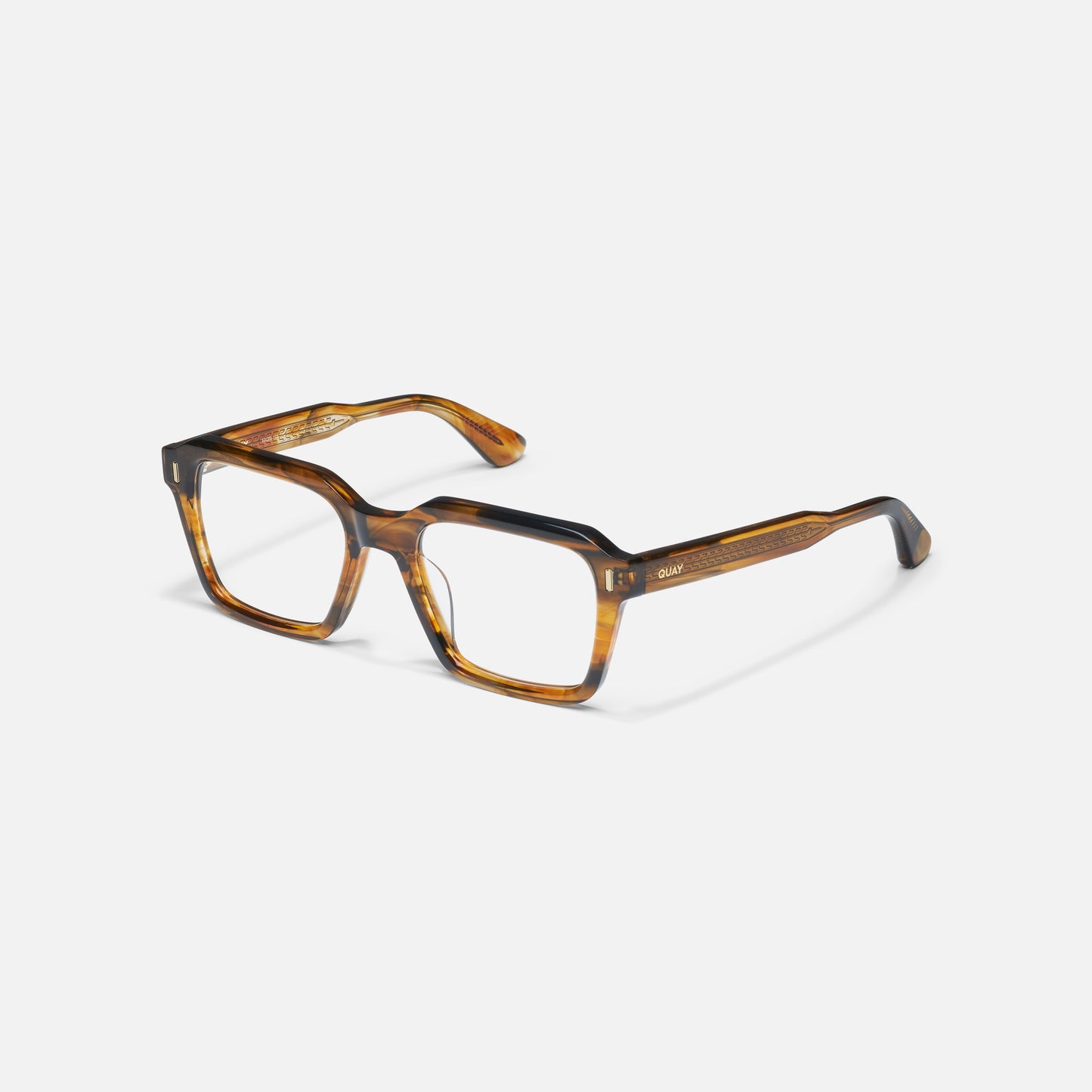 QUAY Locked In Optical Eyeglasses - Coffee Swirl (Exclusively In-Store)