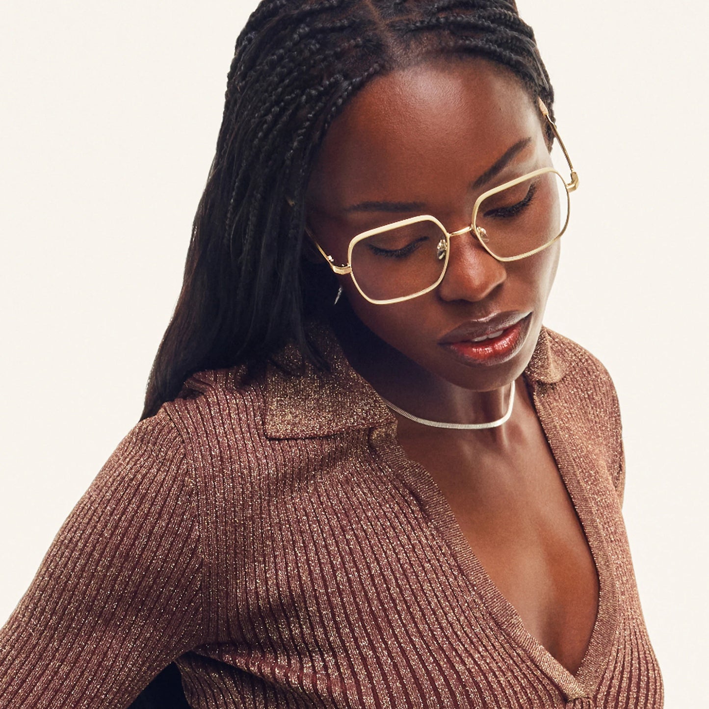 QUAY Look It Up Optical Eyeglasses - Bone Gold (Exclusively In-Store)