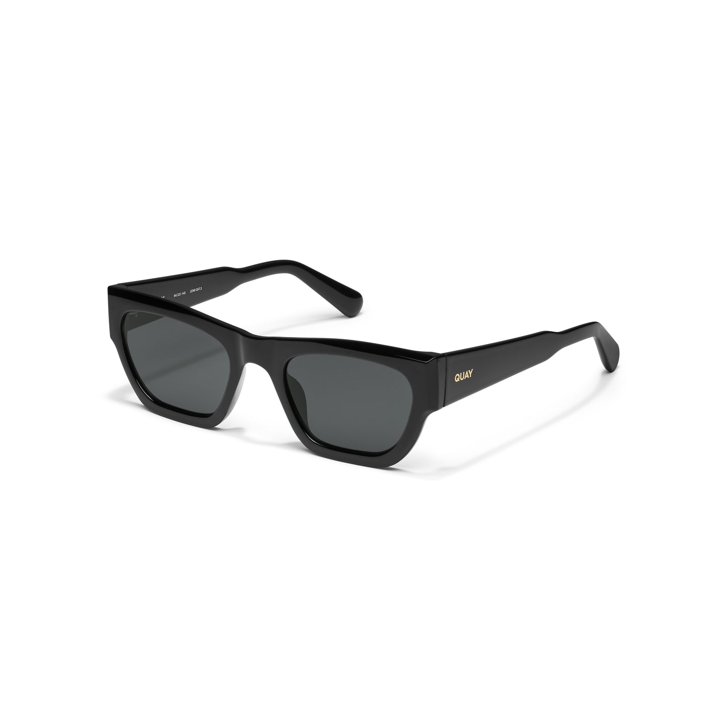 QUAY Nice Try Sunglasses - Black/Smoke