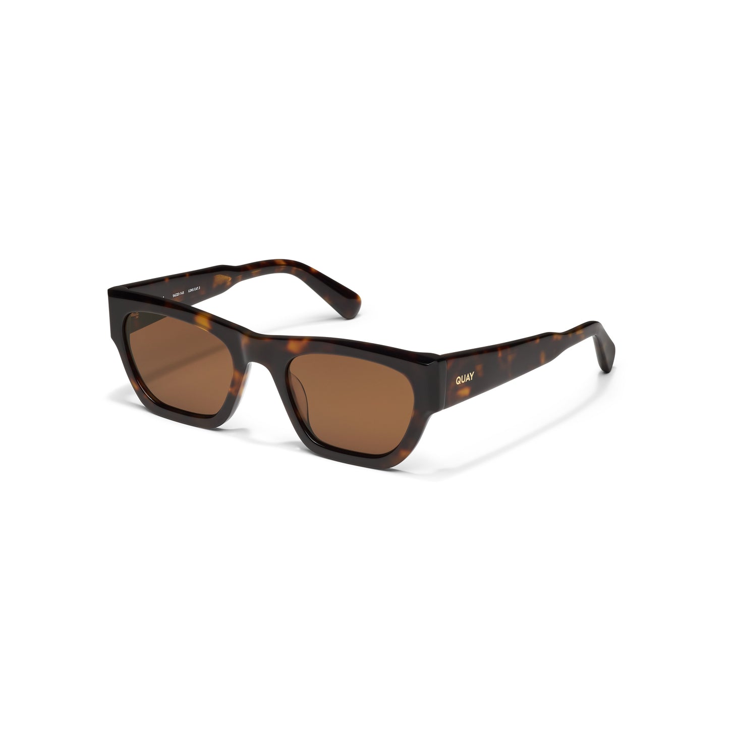 QUAY Nice Try Sunglasses - Dark Tort/Brown