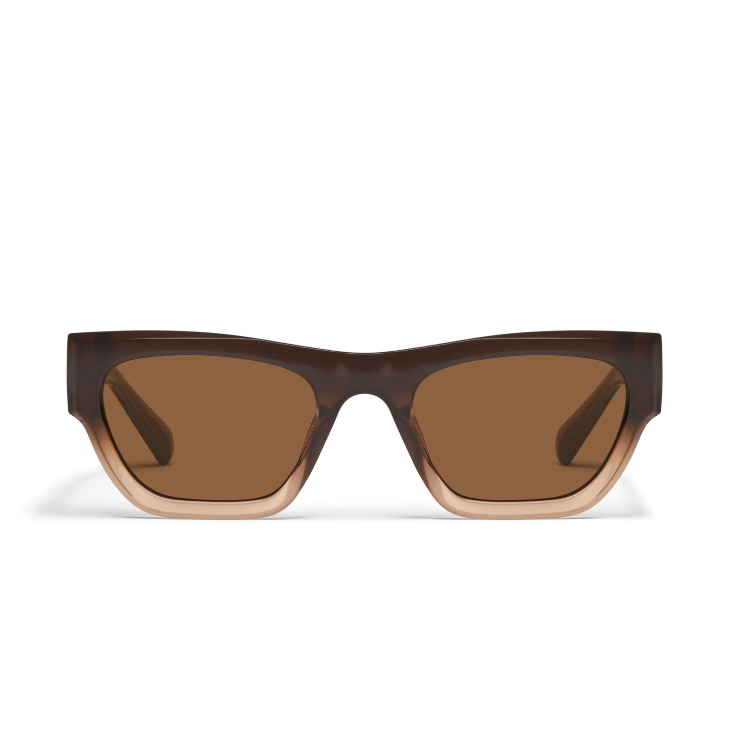 QUAY Nice Try Sunglasses - Sepia Ombre/Brown
