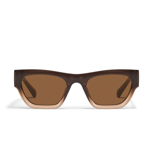 QUAY Nice Try Sunglasses - Sepia Ombre/Brown
