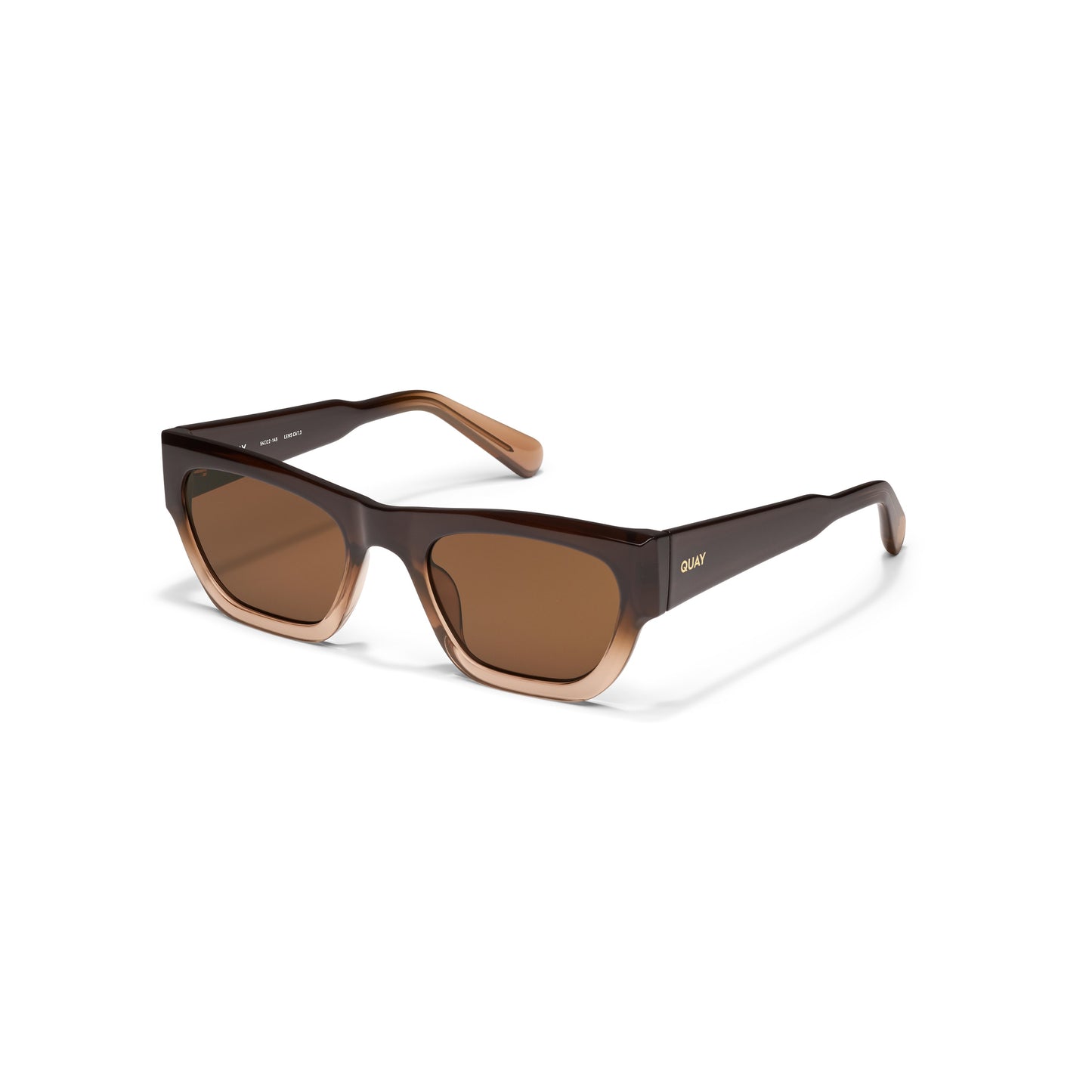 QUAY Nice Try Sunglasses - Sepia Ombre/Brown