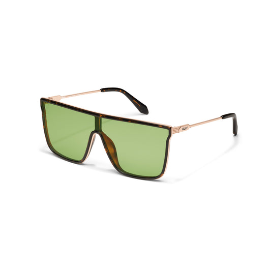 QUAY Nightfall Remixed Sunglasses - Dark Tort/Pistachio