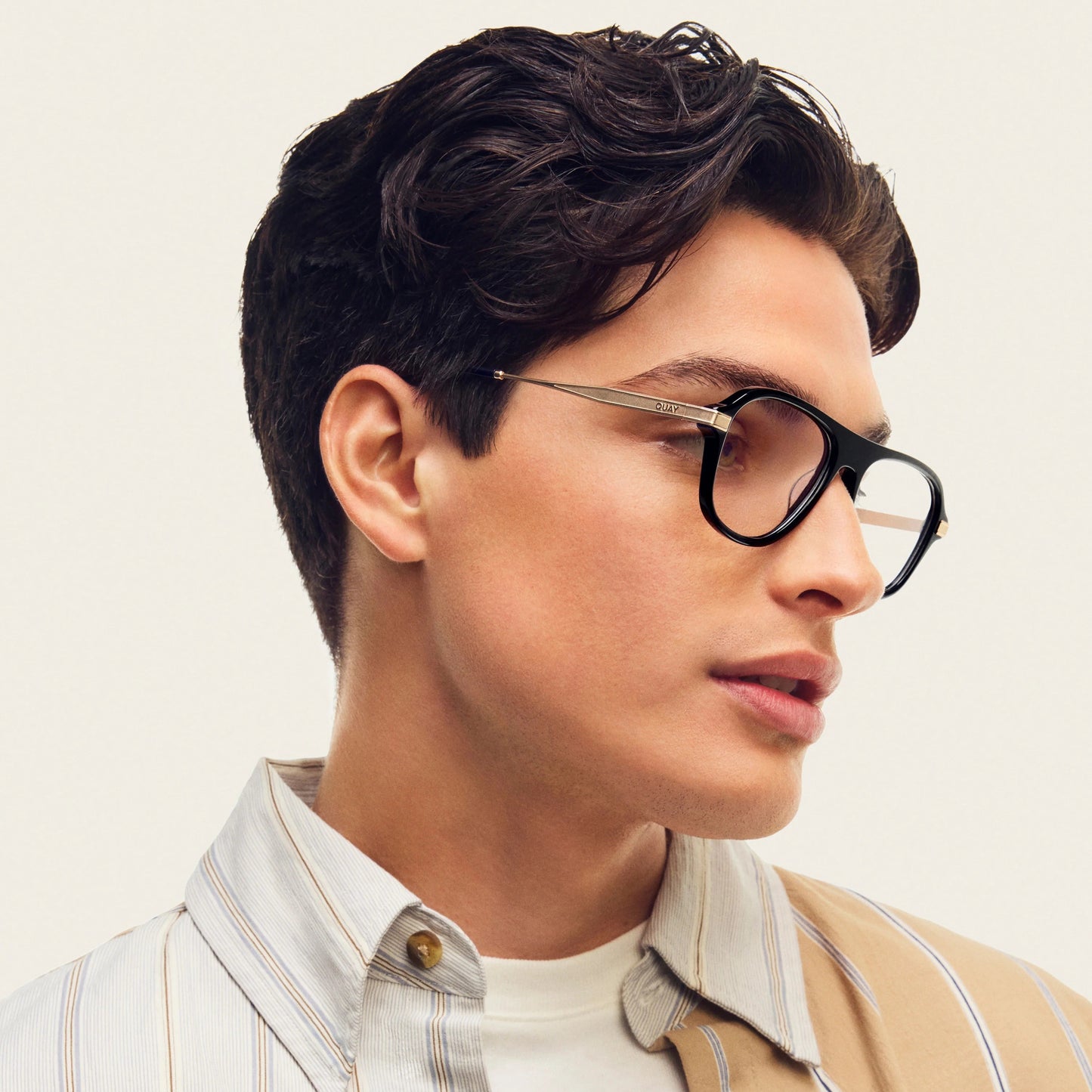 QUAY Not Sorry Optical Eyeglasses - Coffee Swirl (Exclusively In-Store)