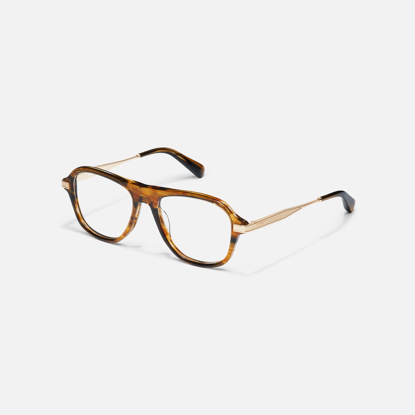 QUAY Not Sorry Optical Eyeglasses - Coffee Swirl (Exclusively In-Store)
