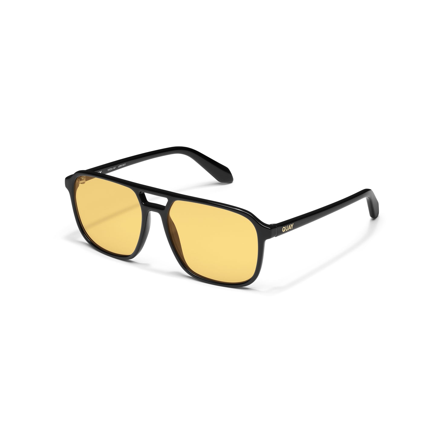 QUAY On The Fly Sunglasses - Black/Daisy