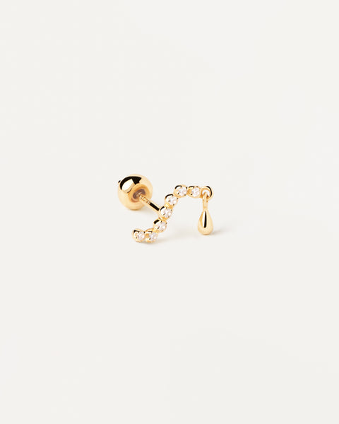 PDPAOLA Swim Single Stud Earring - 925 Sterling Silver / 18K Gold Plating