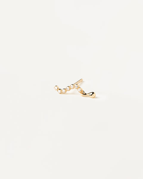 PDPAOLA Swim Single Stud Earring - 925 Sterling Silver / 18K Gold Plating