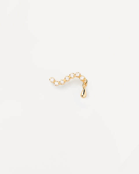 PDPAOLA Swim Single Stud Earring - 925 Sterling Silver / 18K Gold Plating