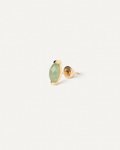 PDPAOLA Green Aventurine Nomad Single Earring - 925 Sterling Silver / 18K Gold Plating