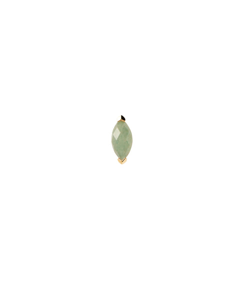 PDPAOLA Green Aventurine Nomad Single Earring - 925 Sterling Silver / 18K Gold Plating