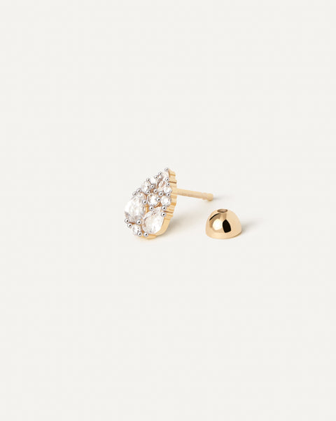 PDPAOLA Vanilla Single Earring - 925 Sterling Silver / 18K Gold Plating