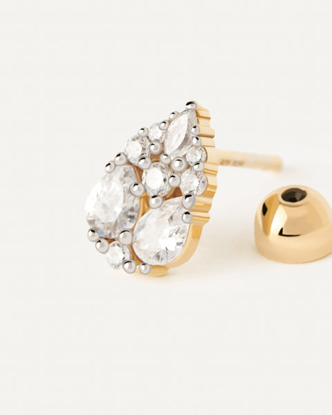 PDPAOLA Vanilla Single Earring - 925 Sterling Silver / 18K Gold Plating