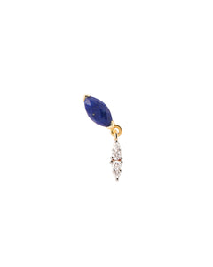 PDPAOLA Lapis Lazuli Ginger Single Earring - 925 Sterling Silver / 18K Gold Plating