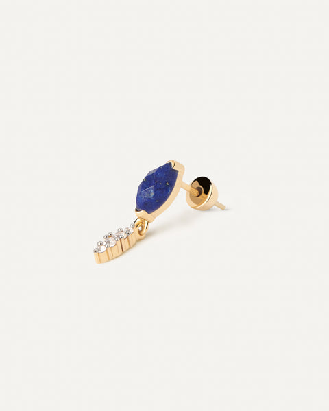 PDPAOLA Lapis Lazuli Ginger Single Earring - 925 Sterling Silver / 18K Gold Plating
