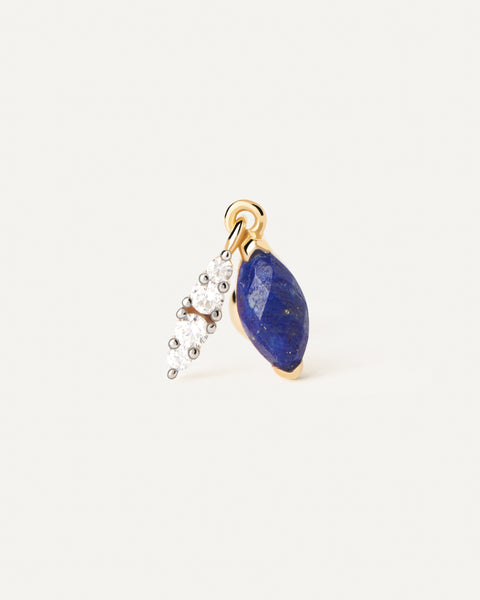 PDPAOLA Lapis Lazuli Ginger Single Earring - 925 Sterling Silver / 18K Gold Plating