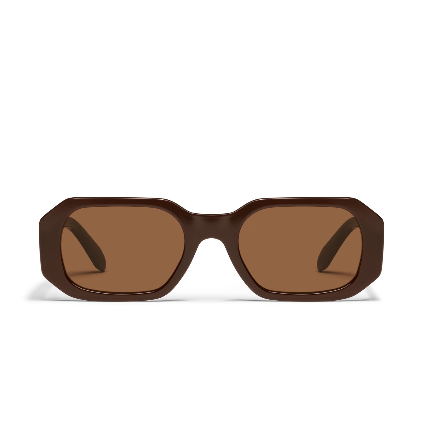 QUAY Hyped Up Sunglasses - Chocolate/Brown