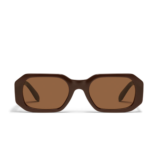 QUAY Hyped Up Sunglasses - Chocolate/Brown