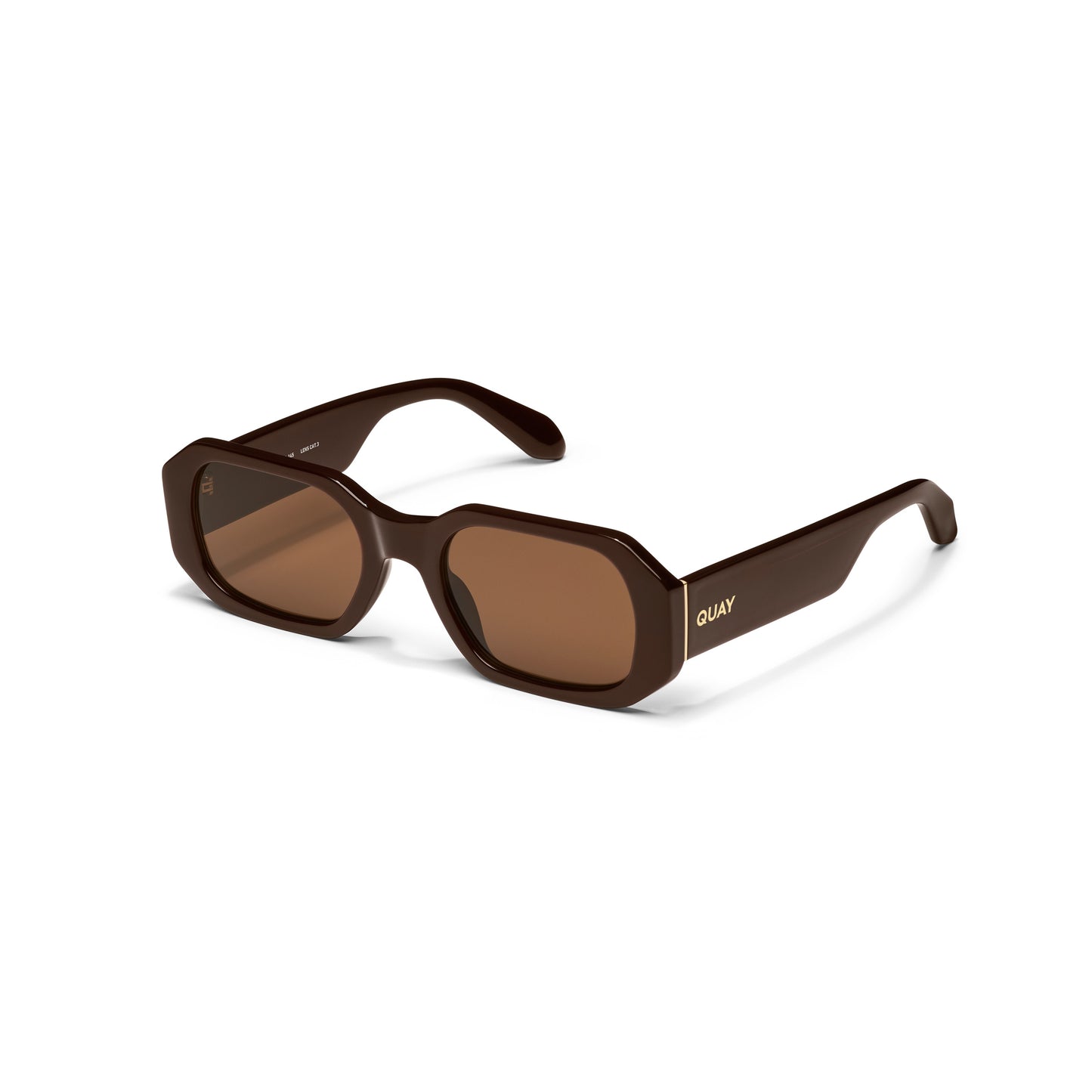 QUAY Hyped Up Sunglasses - Chocolate/Brown
