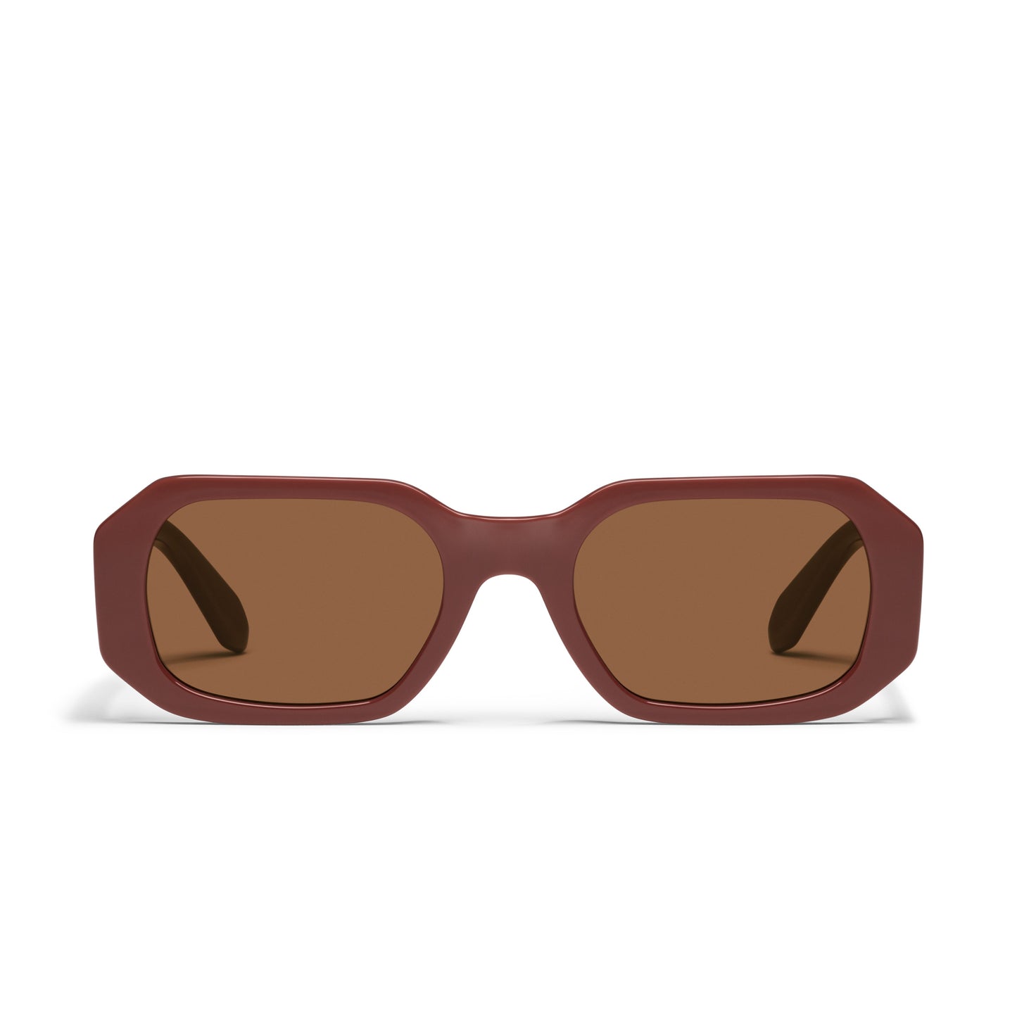 QUAY Hyped Up Sunglasses - Dahlia/Brown