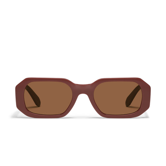 QUAY Hyped Up Sunglasses - Dahlia/Brown