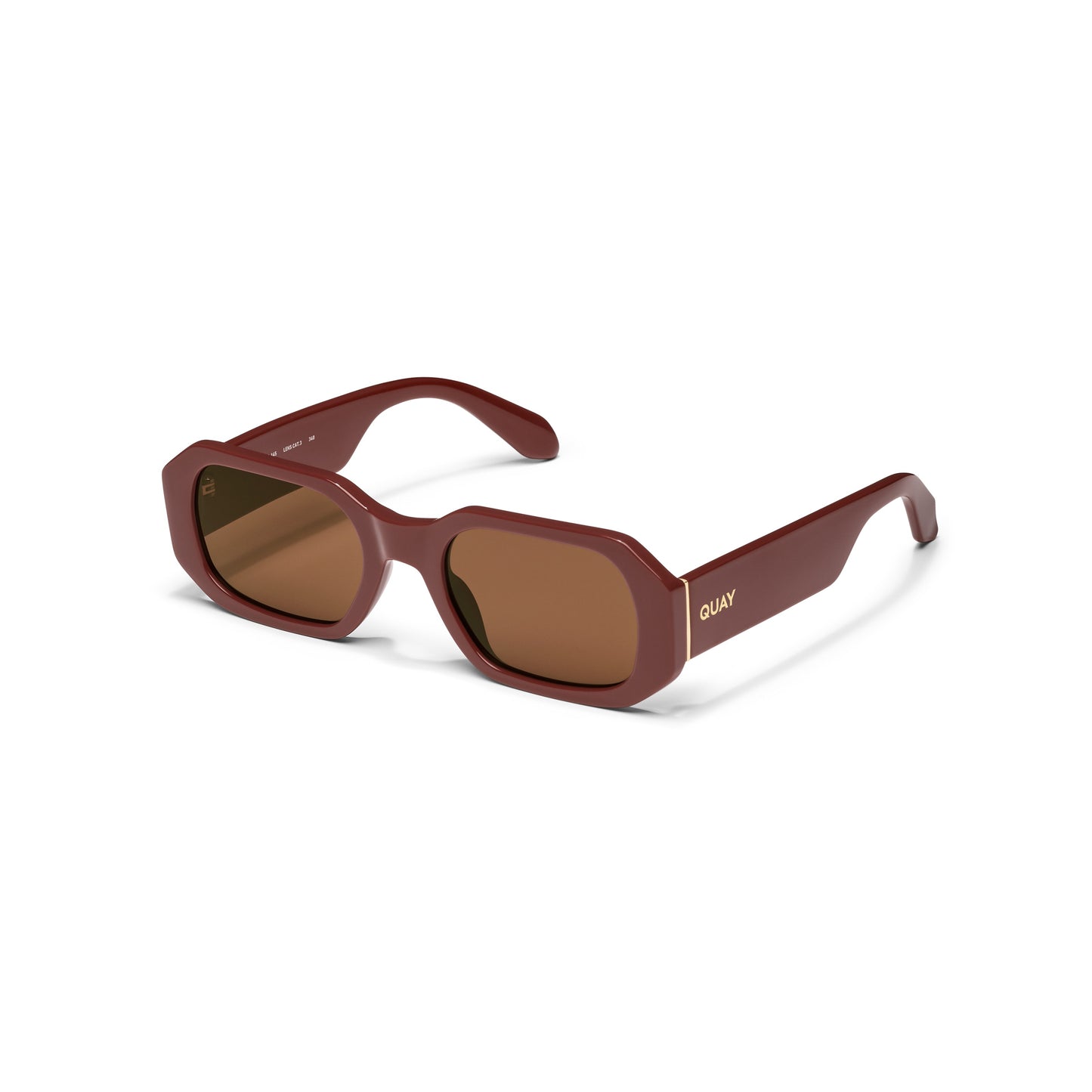 QUAY Hyped Up Sunglasses - Dahlia/Brown